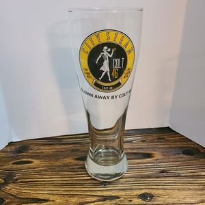 City Steam Colt 46 Clear Tall Collectible Beer Glass
